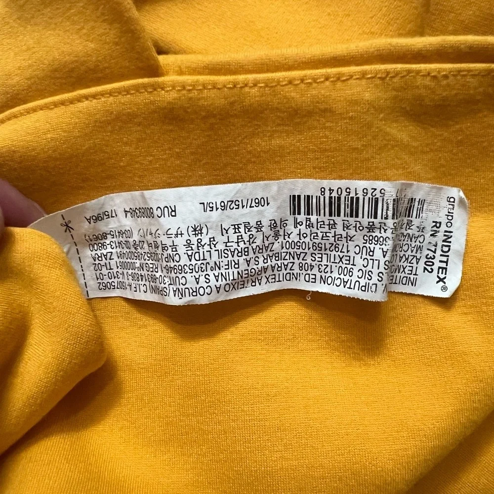 Zara Orange Square Neck Crop Top Size Large - Picture 5 of 9